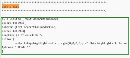 Link színe HTML és CSS