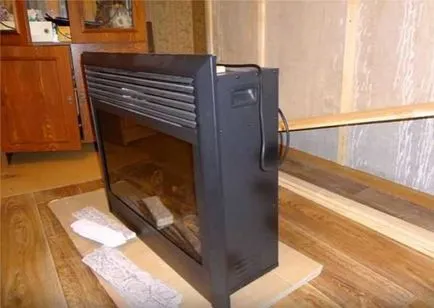 Dekoratív kandalló kezével