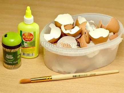Decoupage palack tojással pattog
