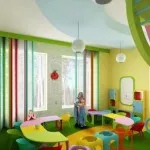 Design csoport az óvodában projekt falai helyiségek, figyelembe véve a gyermekek tevékenységét