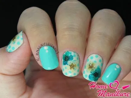 Nail design szárított virágok kép és video tutorials (köröm) Nails tervezés szárított virágok kép és videó oktatóanyagok