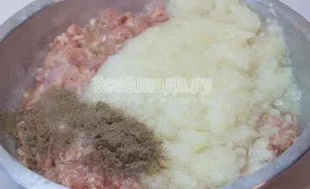 Darált hús sajttal a sütőben, a recept lépésről lépésre képek, az összes edények (sajt) Darált hús sajttal a sütőben, a recept lépésről lépésre fotók, minden étkezés