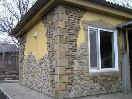 Homlokzatok házak privát fotók burkolóanyagok és kőburkolat