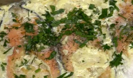 Trout sült a kemencében