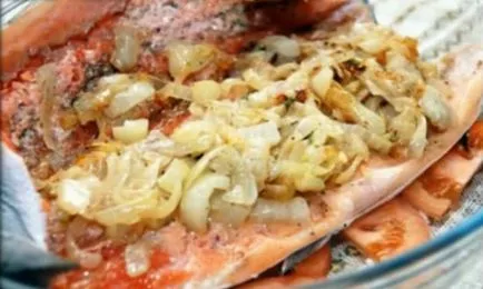 Trout sült a kemencében