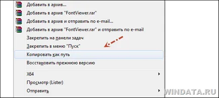 Milyen gyorsan másolni a fájl elérési útját a Windows 7, Windows enciklopédia