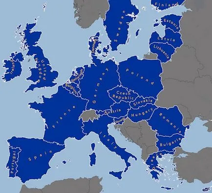 Részt vevő országok az Európai Unió - a teljes lista