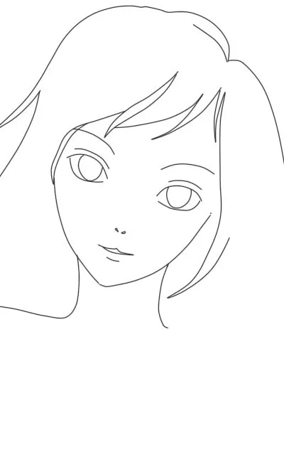 Hogyan kell felhívni anime lány arca fokozatosan ceruza, lessdraw