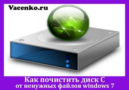 Hogyan tisztítsa meg a meghajtó felesleges fájlokat windows 7 manuálisan