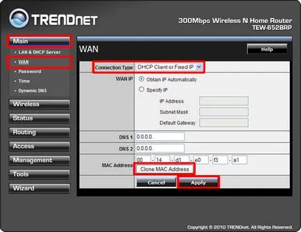 Hogyan lehet csatlakozni a wifi router - kapcsolat wifi router