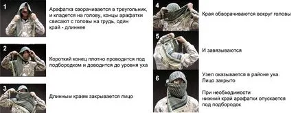 Hogyan nyakkendő arafatki, shemag, kufiyu (jobbra) Hogyan nyakkendő arafatki, shemag, kufiyu