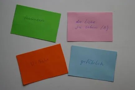 Hogyan lehet megtanulni szóval a kártyák - Deutsch-online! német Online