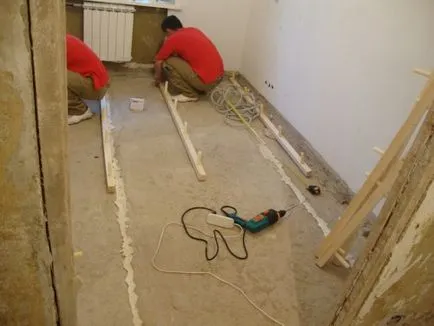 Hogyan készítsen egy log szóló padlót a kezüket a lakásban