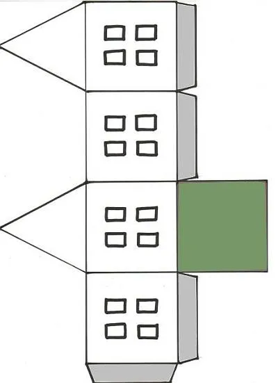 Hogyan készítsünk egy házat papír 3 óra diagramok és sablonok