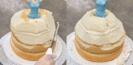 Hogyan készítsünk egy tortát a lányok - Barbie - öntött, recept, fotó