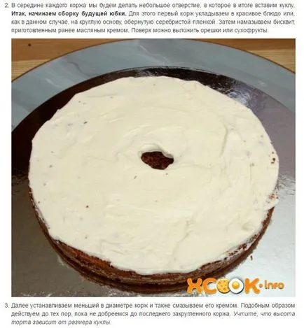 Hogyan készítsünk egy tortát a lányok - Barbie - öntött, recept, fotó