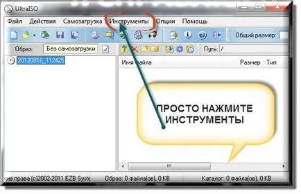 Hogyan hozzunk létre egy virtuális lemezt UltraISO