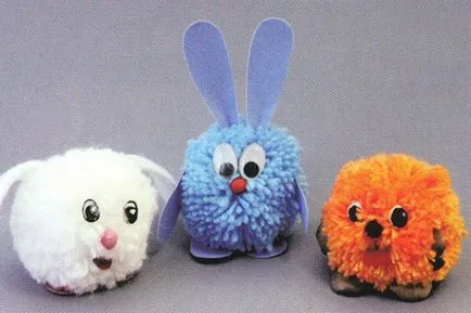 Hogyan kell varrni a játék a pompon fonal kezük (fotó) (karton papír) Hogyan kell varrni a játék a pompon fonal kezük (fotó)