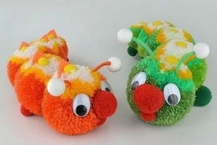 Hogyan kell varrni a játék a pompon fonal kezük (fotó) (nagy cigány tű) Hogyan kell varrni a játék a pompon fonal kezük (fotó)