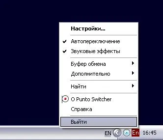Hogyan lehet eltávolítani egy programot a Punto Switcher a Windows XP, Vista, 7, 8, 10