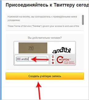 Hogyan hozzunk létre egy fiókot a Twitter-en ingyenes regisztráció és az orosz
