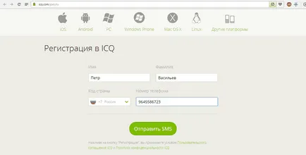Hogyan lehet regisztrálni ICQ 1