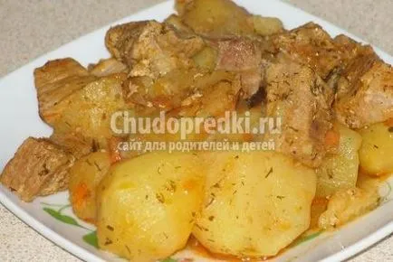 Burgonya pörkölt csirke