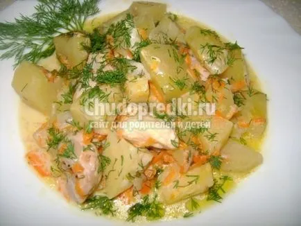 Burgonya pörkölt csirke