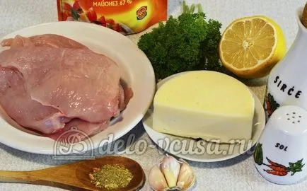 Csirke tekercs sajttal és fokhagymás recept egy fotó - egy lépésről lépésre főzés csirke tekercs sajttal (csirke tekercs sajttal és fokhagymás recept) Csirke tekercs sajttal és fokhagymás recept egy fotó - egy lépésről lépésre főzés csirke tekercs sajttal