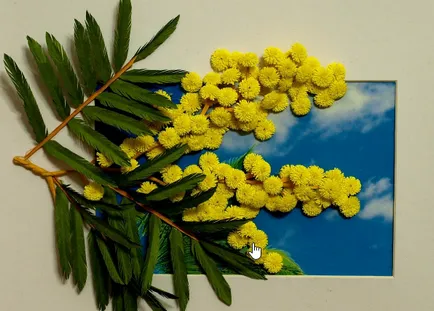 Quilling virágok, hogyan lehet a technika workshop mimóza, margaréták csokor lépésről lépésre, levél kötet