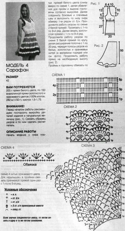 Nyári ruha horog - grafikonok és fotók (régi) Nyári ruha horog - ábrák és képek