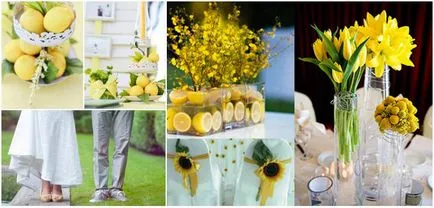 Lemon Wedding - tervezési ötletek, képek (citromsav) Lemon Wedding - tervezési ötletek, fotók