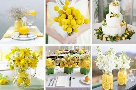 Lemon esküvői fotók és tervezési ötletek esküvő citrom szín