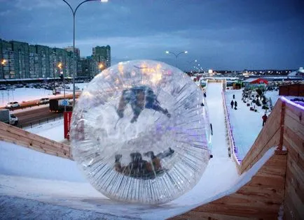 Mi egy kört a téli síelés mellett Kazan Zorb, snoutyub, begovely és az állatok