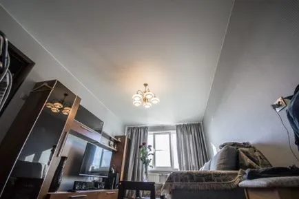 Feszített mennyezetek Photo nappali (131 fénykép)