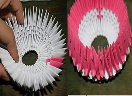 Origami háromszög áramköri modulok kezdőknek fotók és videó (váza) Origami háromszög modulok rendszerek kezdőknek fotók és videó