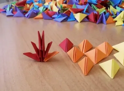 Origami háromszög modulok rendszerek kezdőknek fotók és videó (papírból) Origami háromszög modulok rendszerek kezdőknek fotók és videó