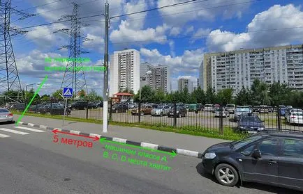 Parkolás a gyalogátkelőhely