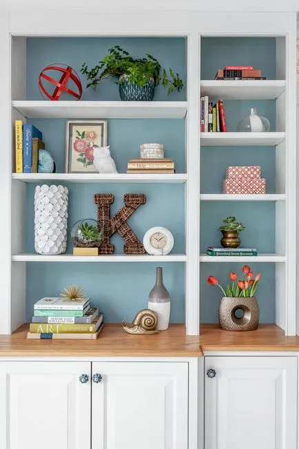 Nyitott polcok, a design és dekor