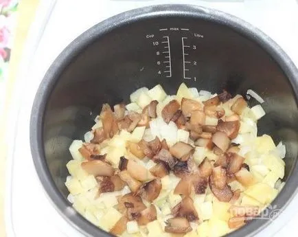 Pie burgonyával és gombával - lépésről lépésre recept fotók