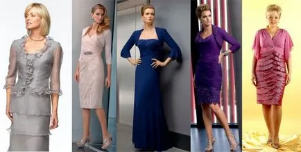Dress esküvői anya fotó a vőlegény -, milyen stílusban, a hossz és szín közül lehet választani
