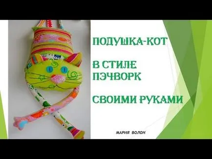 Párna macska a saját kezével a minták és rendszerek