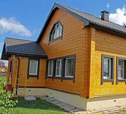 Festés kívül a ház saját kezével, épület portál