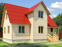 A projektek az árak gerenda házak, projektek faházak fa