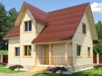 A projektek az árak gerenda házak, projektek faházak fa