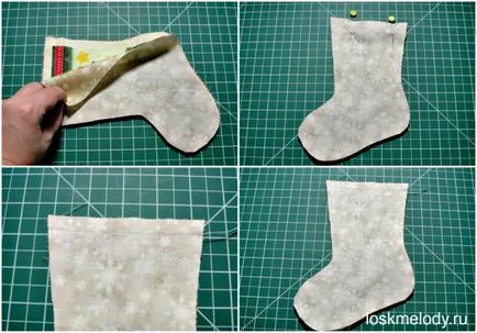 Egyszerű karácsonyi csizma kezével mikron mintás
