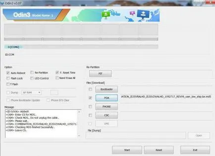 Firmware keresztül odin