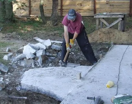 Destruction beton, hogyan kell elpusztítani betonalap, fotók