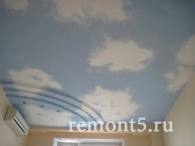 Rajz felhő mennyezet (sponzhing) Döntetlen felhők a mennyezeten