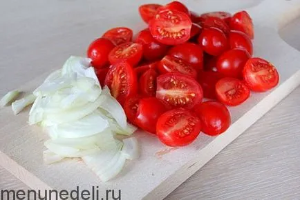 Recept a saláta paradicsom és uborka hagymával óvodában (AS) Recept saláta paradicsom és uborka hagymás az óvodában